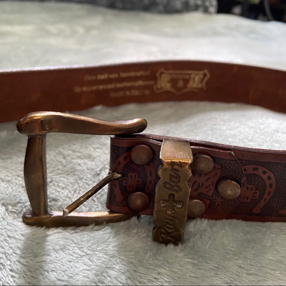 Ray-Ban Leather Belt - Made in Italy VINTAGE - Picture 9 of 9